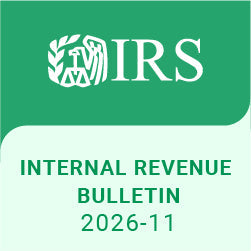 Highlights of Internal Revenue Bulletin 2026-09 - 3/9/2026