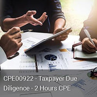 CPE00922 - Taxpayer Due Diligence - 2 Hours CPE