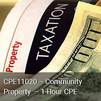 CPE11020 - Community Property - 1 Hour CPE