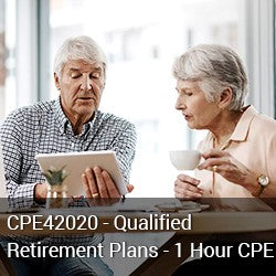 CPE42020 - Qualified Retirement Plans - 1 Hour CPE