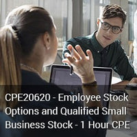 CPE20620 - Employee Stock Options and  Qualified Small Business Stock - 1 Hour CPE